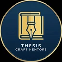 Thesis Craft Mentors emblem, gold laurel on navy